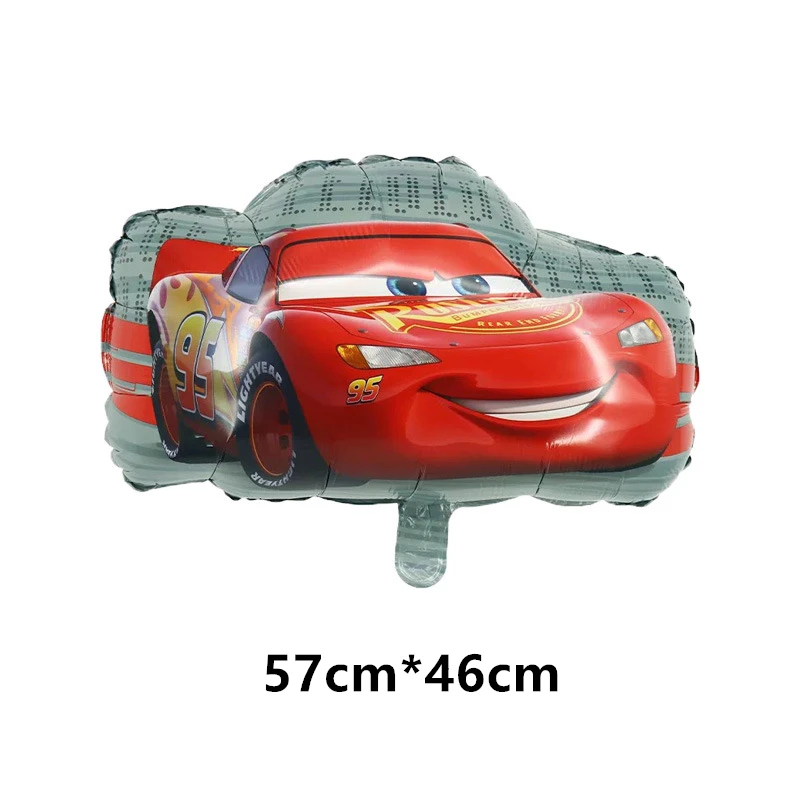 thumbnail image 1 of Globos de Disney Cars, decoración para fiesta de Rayo Mcqueen, pancarta de feliz cumpleaños, vajilla de Pixar, telón de fondo, adorno para tarta de coche de carreras, 1 of 5