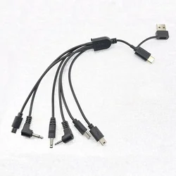 Versatile Multi - Function Charging and Audio Cable (USB A - C to 6 in 1)