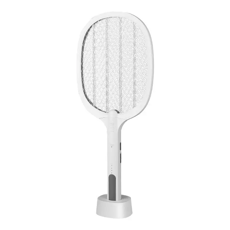 

USB Rechargeable Fly Swatter Racket Electric Fly Catcher Indoor Automatic 2-in-1 Design with Battery Zapper Fly Bat Swatter