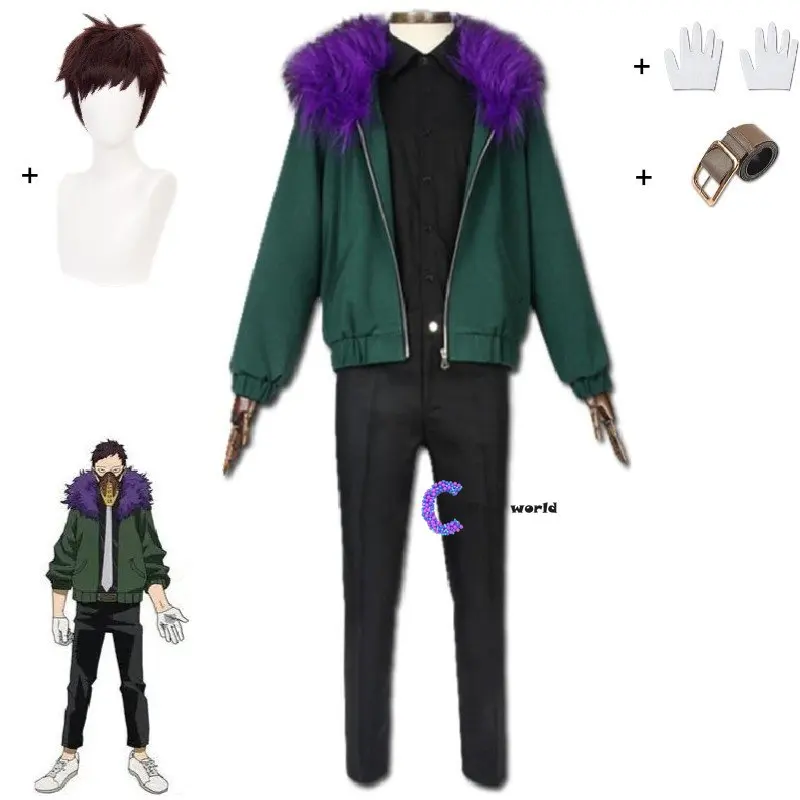 

Chisaki Kai Overhaul Cosplay Costume Anime Boku No My Hero Academia Halloween Adult Jacket Shirt Pants Wig Suit For Man Woman