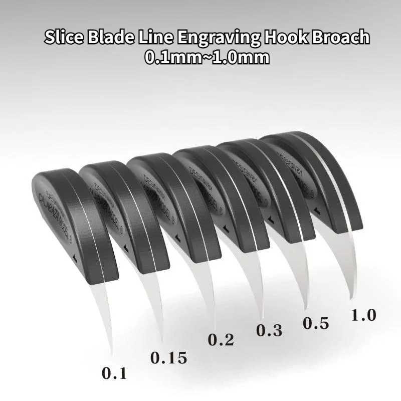 B081-086 0.1-1.0mm Slice Blade Line Engraving Hook Broach Plastic Model Scribing Tool for Military Model Building Hobby Tool DIY