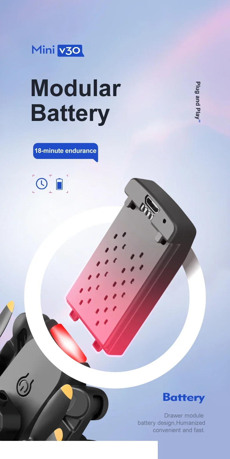 Lenovo Mini V30 Drone 8K Aerial HD Profesional RC FPV Drone Five-sided Intelligent Obstacle Avoidance Mini Convenient GPS Drone