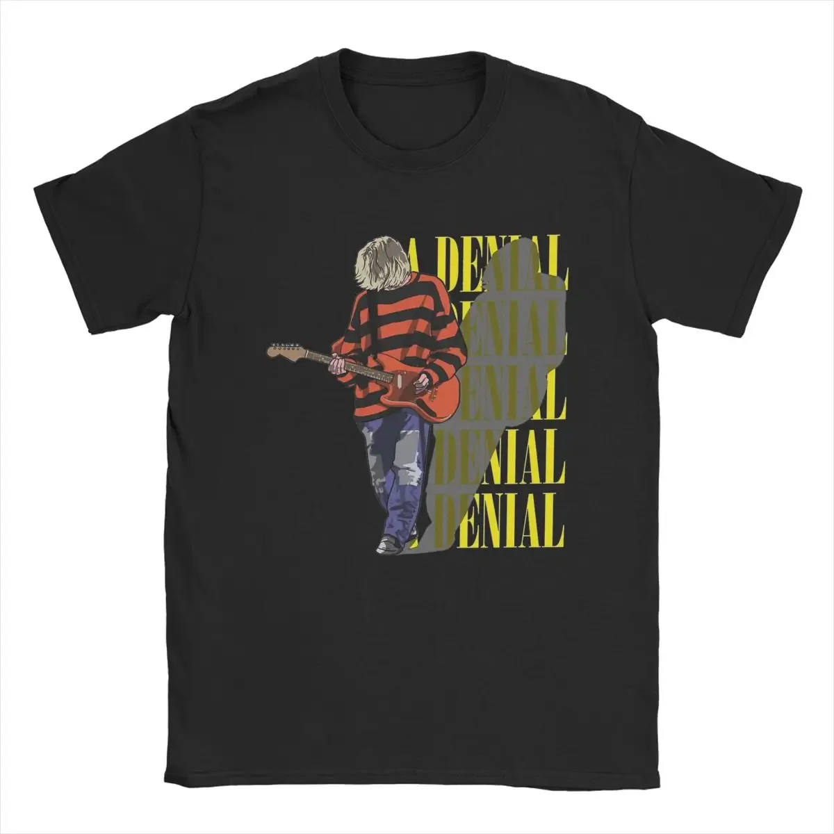 

Kurt Cobain T Shirts Men Cotton Funny T-Shirts Round Neck Tees Short Sleeve Tops Graphic Printed