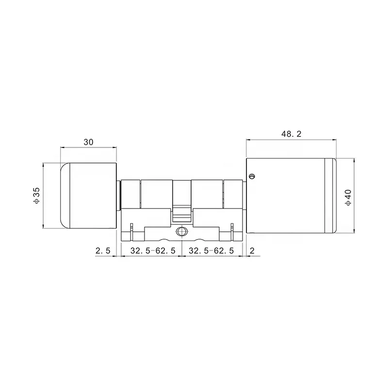 스마트 실린더 잠금 장치, 유로 IP65 방수, RFID 카드, Tuya ttlock 블루투스 교체, 드릴링 없음, 디지털 스마트 실린더 문짝 잠금 장치
