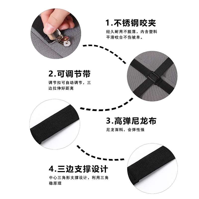 Bed Sheet Clips 12 Clips Bed Sheet Holder Adjustable Elastic Fixed Holder Mattress Clip Fasteners Cover Blankets Grippers Fixing Non-Slip Strap