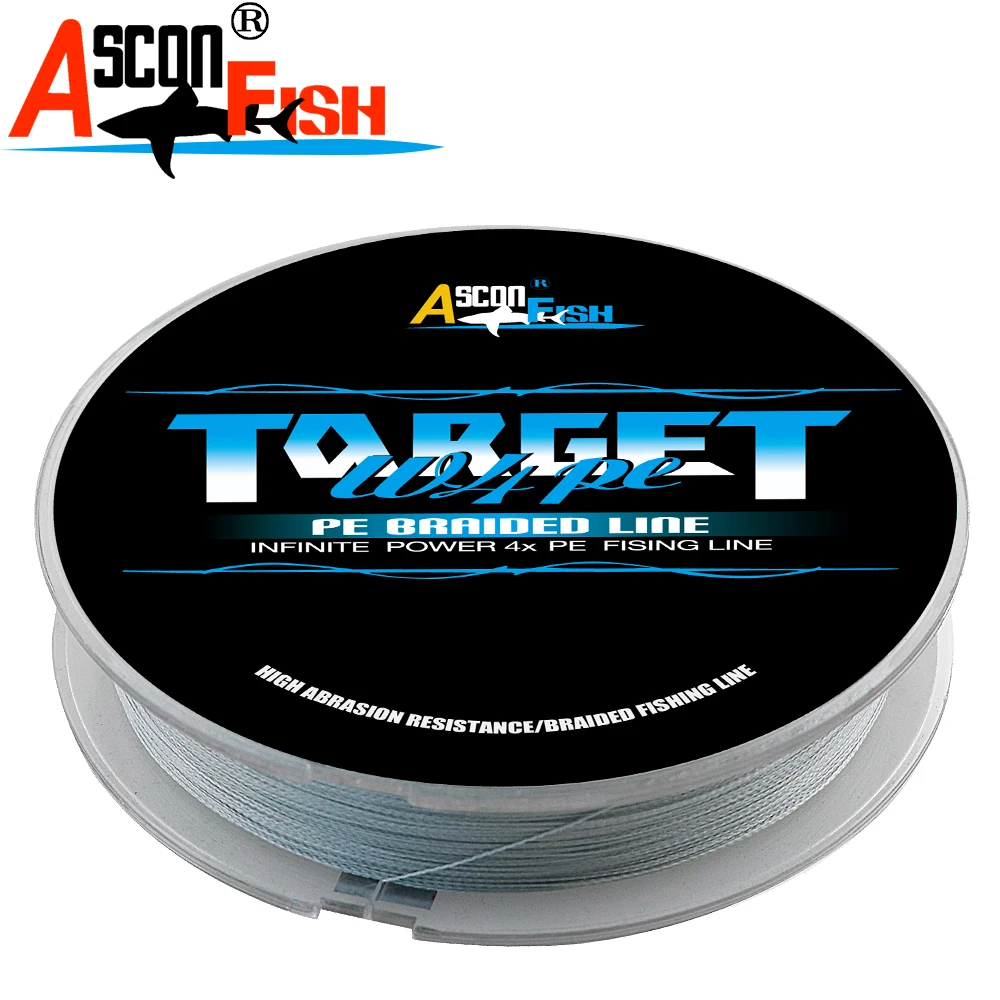 Ascon Fish 4 Strands Japan Ultra Strong Braided Fishing Line 100m Cord Fishing Accessories 6-100LB Green 4 Wire Thread fishing line fishing tackle