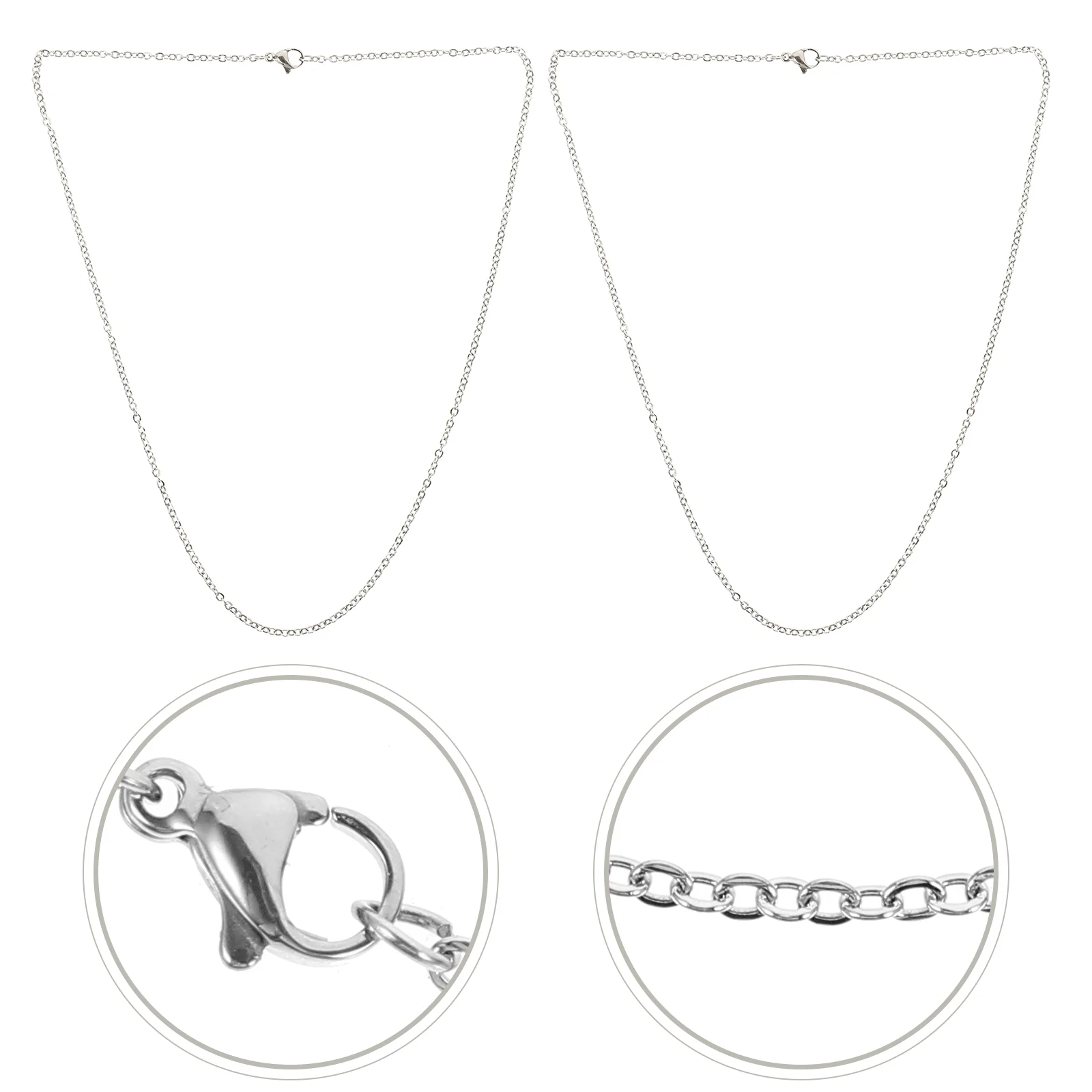 

10 Pcs Jewelry O Word Chain with Man Jewlery Necklace Bulk Stainless Steel Chains