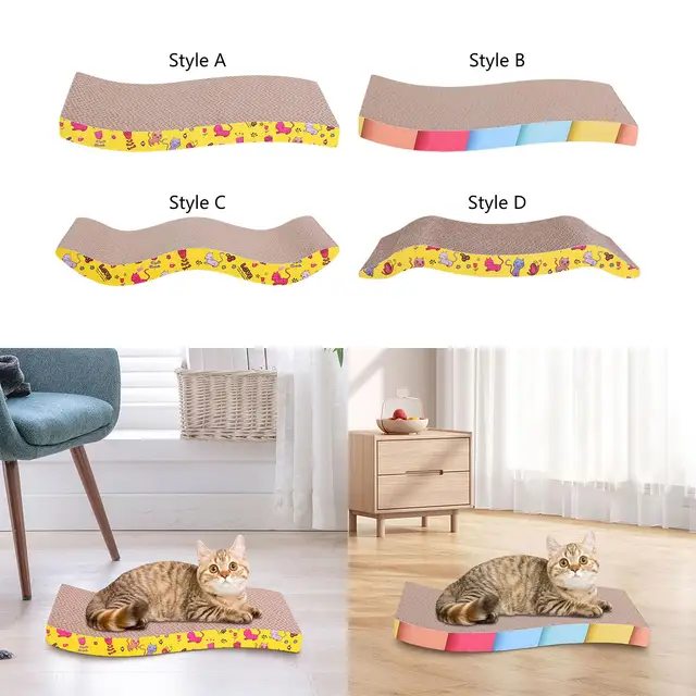 Cat Scratching Lounge Bed Cats Training Toys Sofa Cat Scratcher Cardboard for Cats Scratching Sleeping Grinding Claw Playing 4