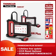 THINKCAR Official Genuine Thinkscan Plus S2/S4/S6/S7 Profession Auto OBD2 Scanner Lifetime Free 2/4/5 Resets Car Diagnostic Tool
