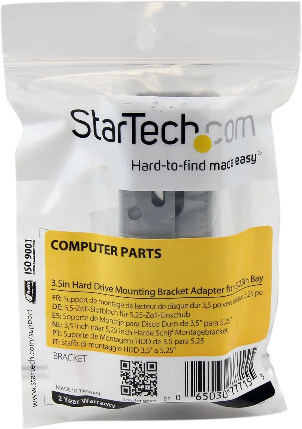 3.5in Universal Hard Drive Mounting Bracket Adapter for 5.25in Bay - 3.5 to 5.25 HDD Drive Adapter , TAA (BRACKET)