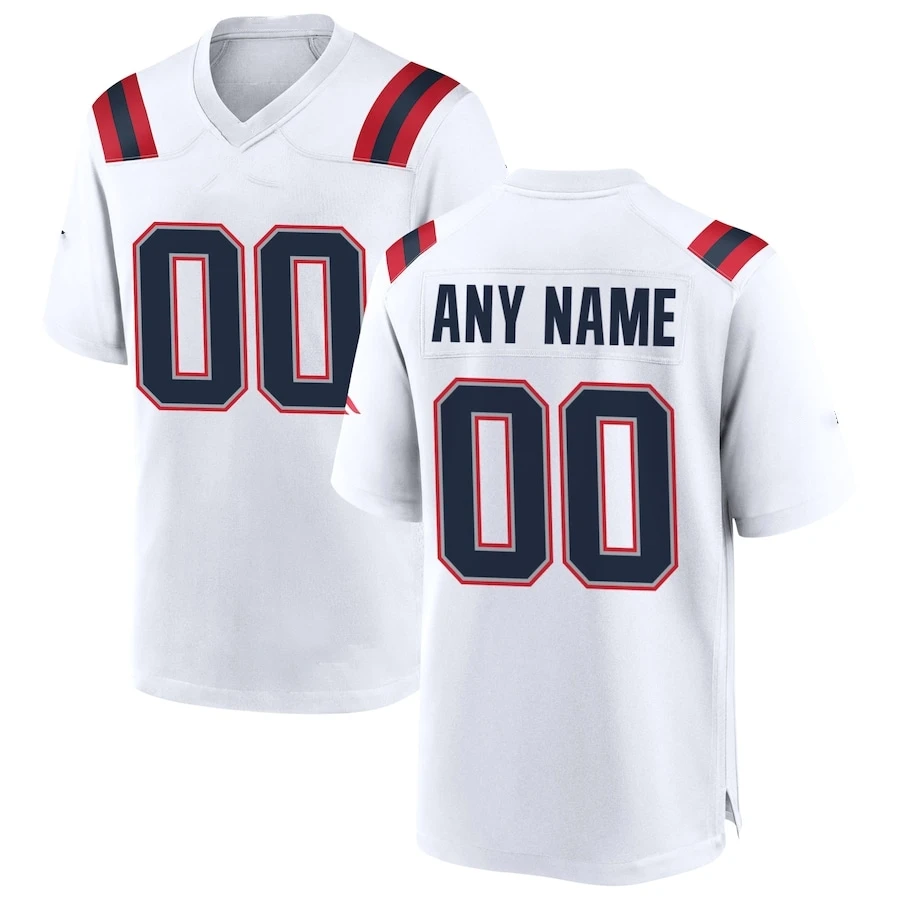thumbnail image 1 of Camiseta de rugby personalizada de Tom Brady Drake Maye para hombres, mujeres y jóvenes, cosida en todos los tamaños de EE. UU.: S-3XL, 1 of 5
