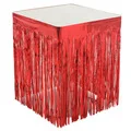 Metallic Foil Tinsel Table Skirt for Birthday Wedding Party Anniversary Christmas Table Decor 74*274 Cm Tulle Skirt