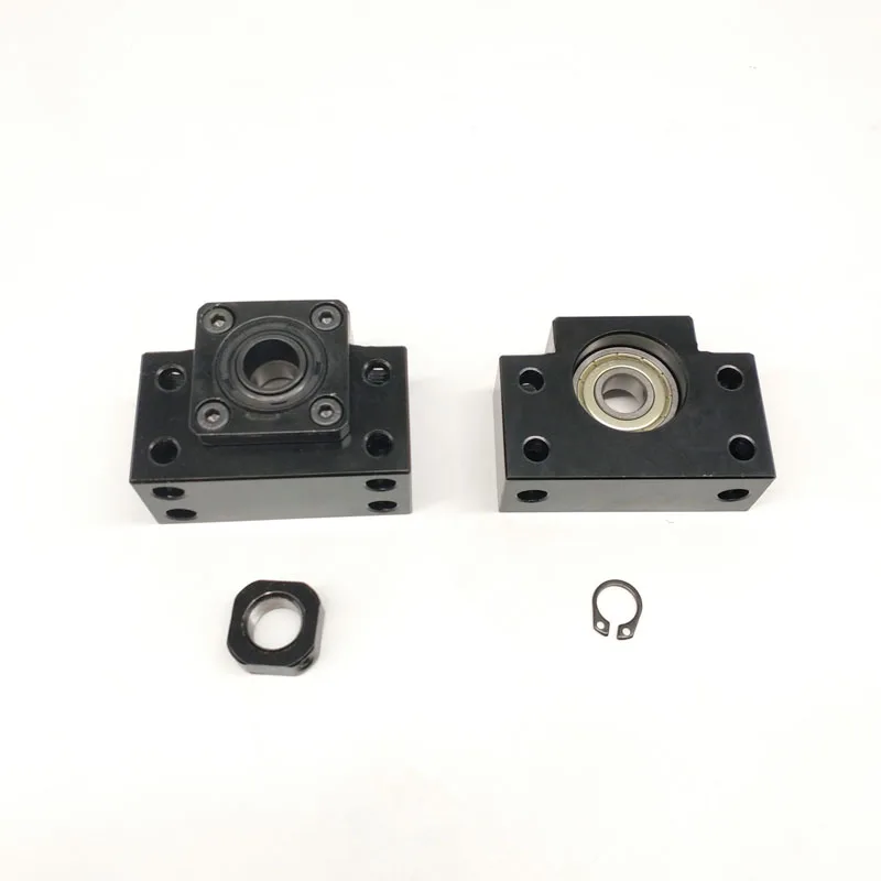 2Sets Ballscrew End Supports: 2Pc BK12 + 2 BF12 1605 1604 Ballscrew End Support CNC Parts For SFU1605 SFU1604