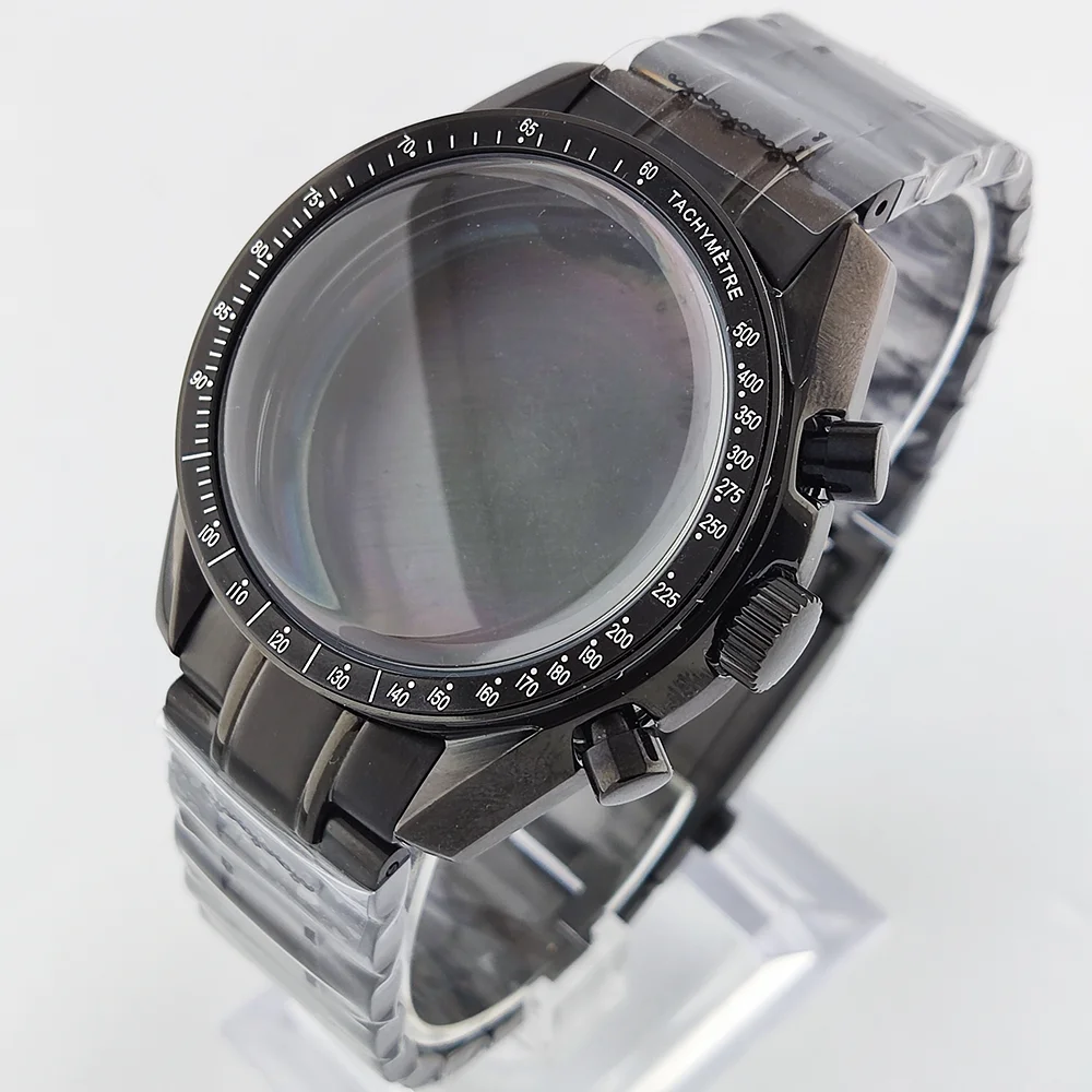 40MM Watch Case Set VK63 Movement Case Sapphire Glass Waterproof Case Luxury Men's Watch Case Fits 32.5mm Dial Case
