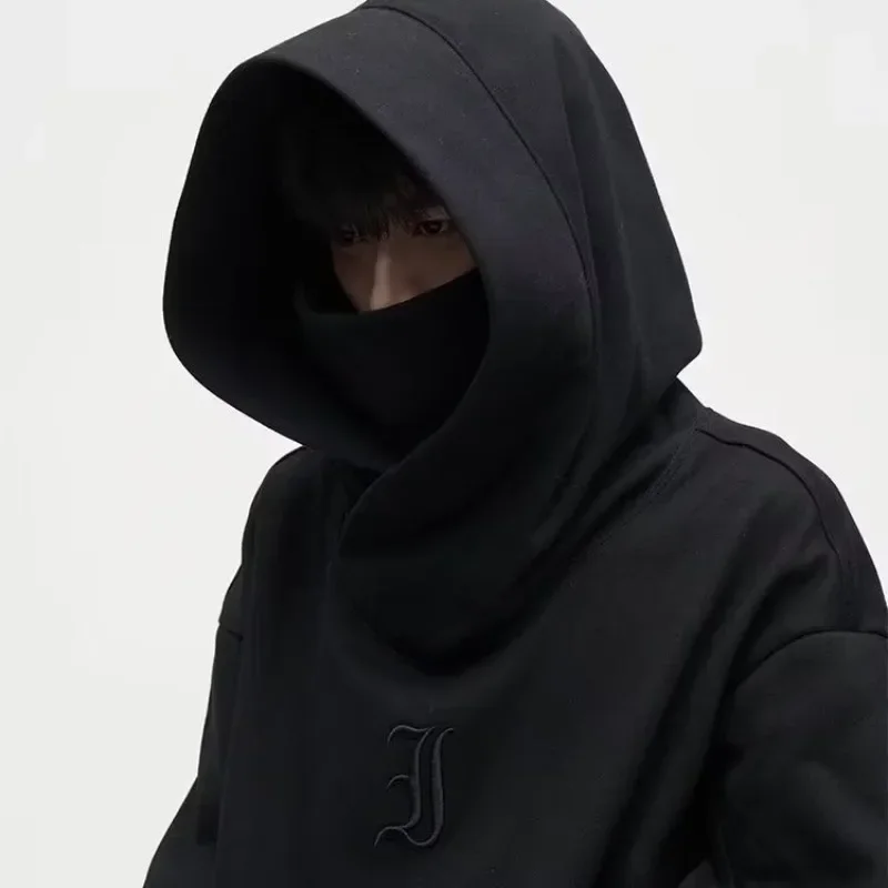 Oversized Hat Hoodies Men Women Street Pullovers Sweatshirt Harajuku with  Mask Hoodie Autumn Spring Embroidery Casual Overcoats - AliExpress