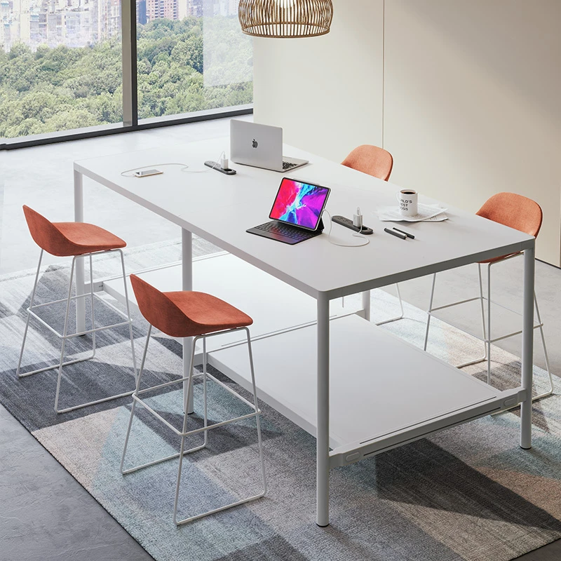 Staff desk combination screen workstation, double decker desk, multi-functional creative and minimalist office furniture