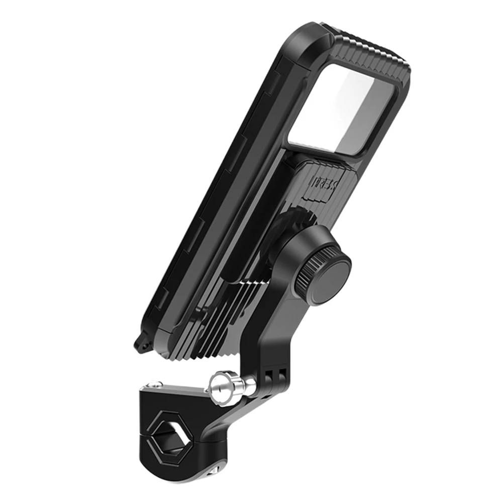 Waterproof Rear View Mirror Phone Support Strong Suction Cellphone Mount Flexible Motorcycle Phone Box Stand for Phone 4-7 Inch