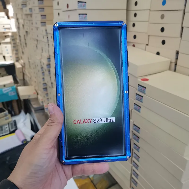 Heavy Duty Armor Metal Cover For Samsung Galaxy S23 S22 S21 S20 Fe Ultra Plus Full Protection Shockproof Phone Case Shell Cover