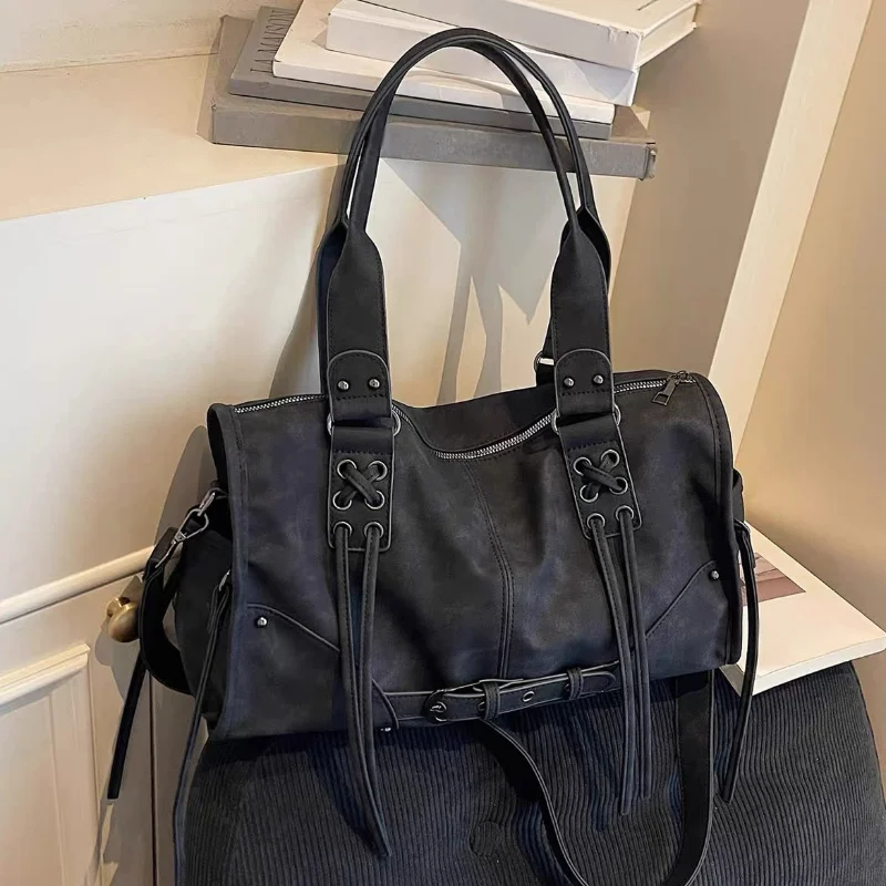 Borsa tote da pendolare da donna in nylon Borsa tote minimalista di grande capacità Borsa da donna in nylon a spalla per computer impermeabile multistrato - immagine 2