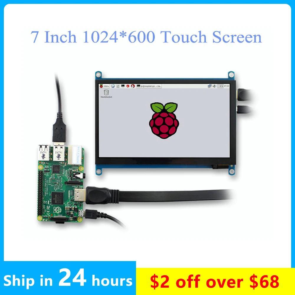Portátil Ultra hd Touch Screen Painel Mini pc Monitor Hdmi Usb 1024×600 Tft Lcd Nenhum Motorista Suporte Raspberry pi