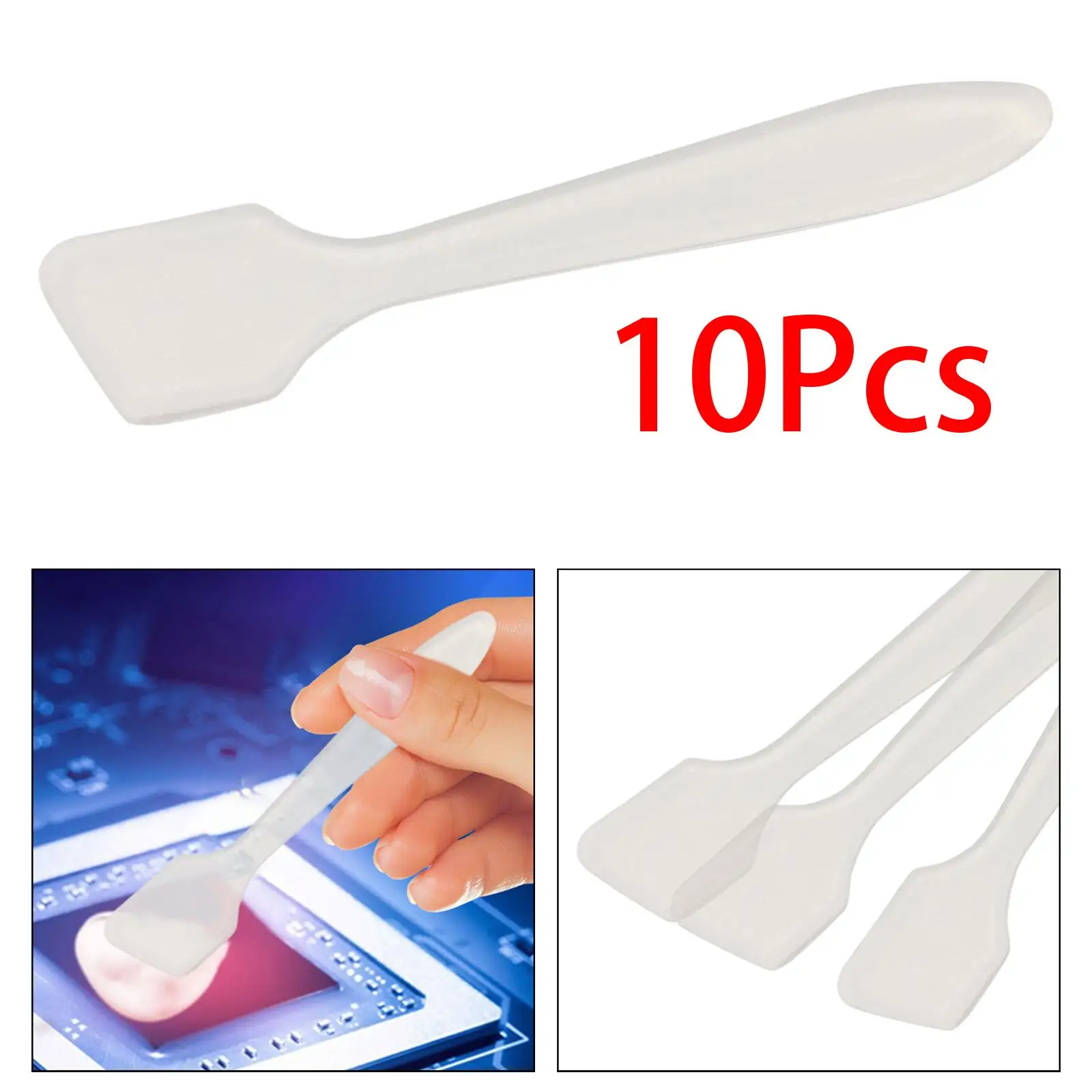 10 Pieces Silicone Spatulas Kitchen Apply Thermal Paste Durable Food Scraper