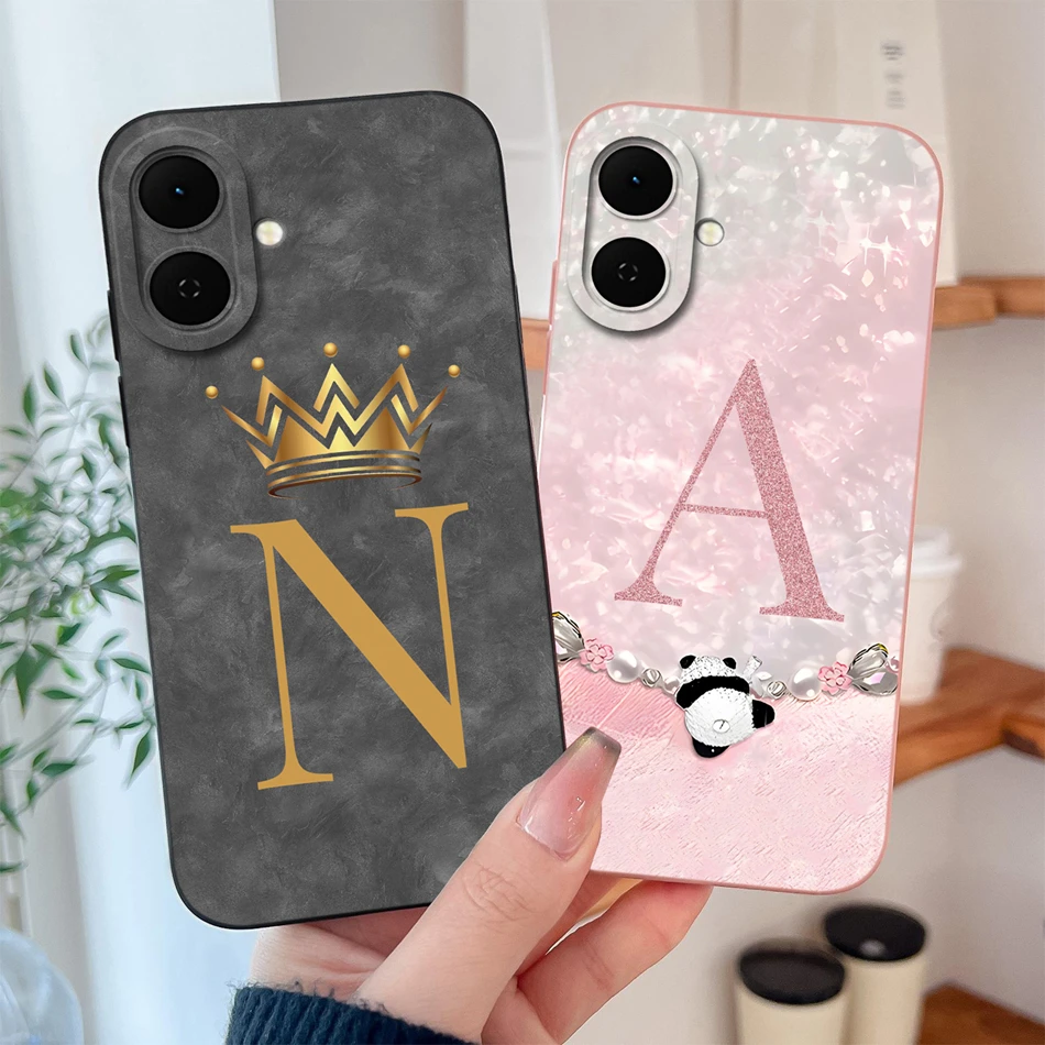 Creative Letters Soft Liquid Silicone Anti-Drop Phone Case with Camera Coverage