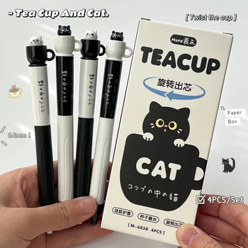 Tea Cup Cat Gel Pen Set 1