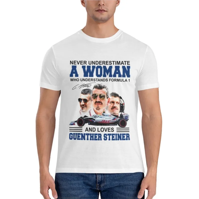 

summer fashion t-shirt men Guenther Steiner Never Underestimate A Woman Essential T-Shirt tops animal print shirt for boys