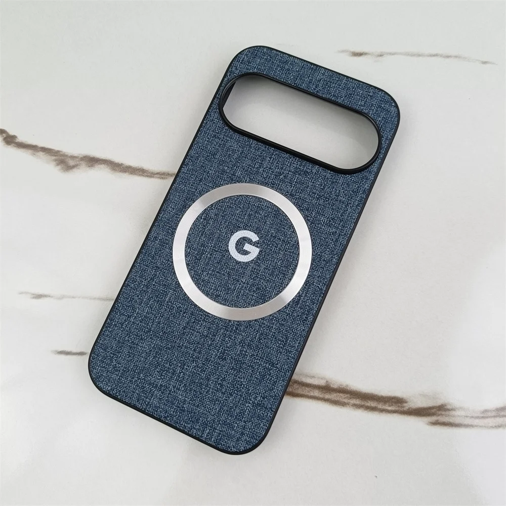 Luxury Fabric Cloth Magnetic Case with Wireless Charging Compatibility
