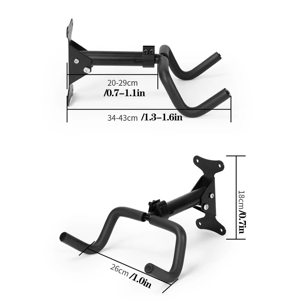 

Wall Hanger Storage Rack Handy Installation Metal Structure Convenience Bike Holder Foldable Rotatable Hanging Shelf