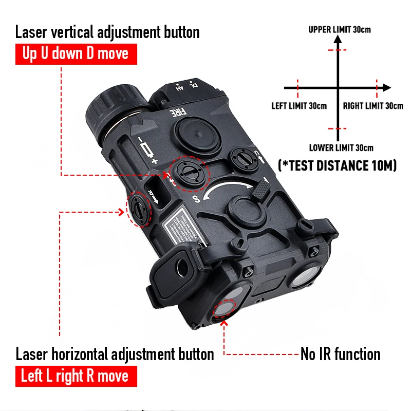 Laser Sight Tactical Nylon Plastic OGL Laser Red Green Blue Laser IR White LED Light Brightness Adjustable