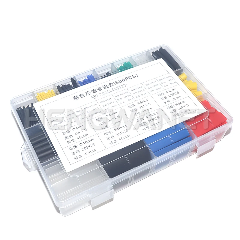 Kit 164pcs Gaine Thermorétractable Noir - Outils Modélisme