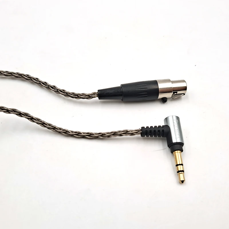 AKG K371BT 이어폰 교체용 3.5mm 4 핀 미니 XLR 싱글 크리스탈 구리 실버 도금 케이블