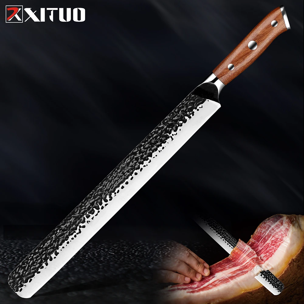 5Cr15MoV High Carbon Steel Slicing Carving Knife Hand Brisket