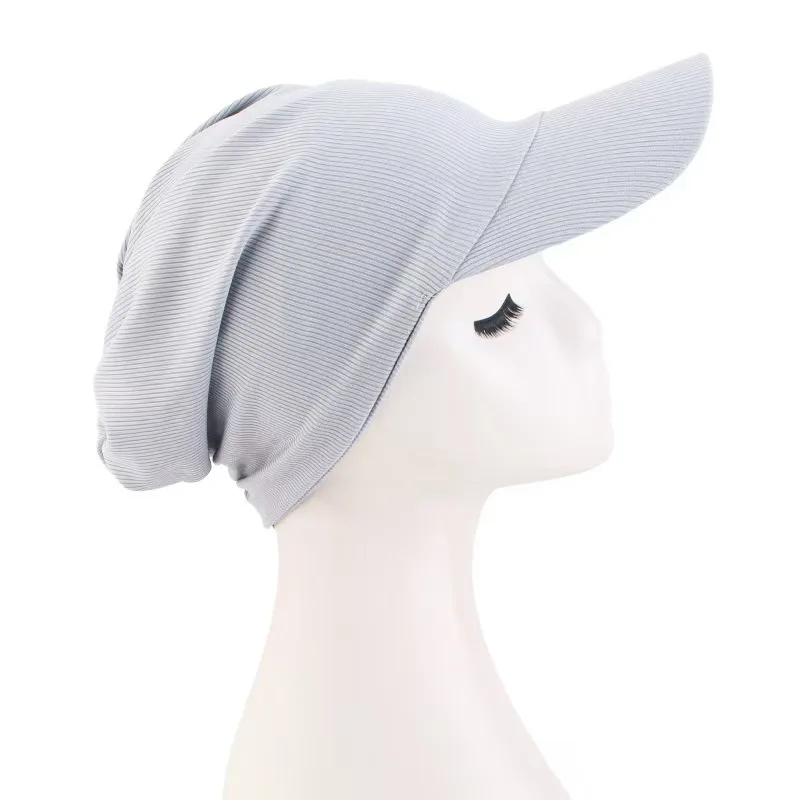 Fashion Solid Colour Baseball Headscarf Scarf Caps Sun Hats for Women t Summer Soft Breathable Headscarf Caps