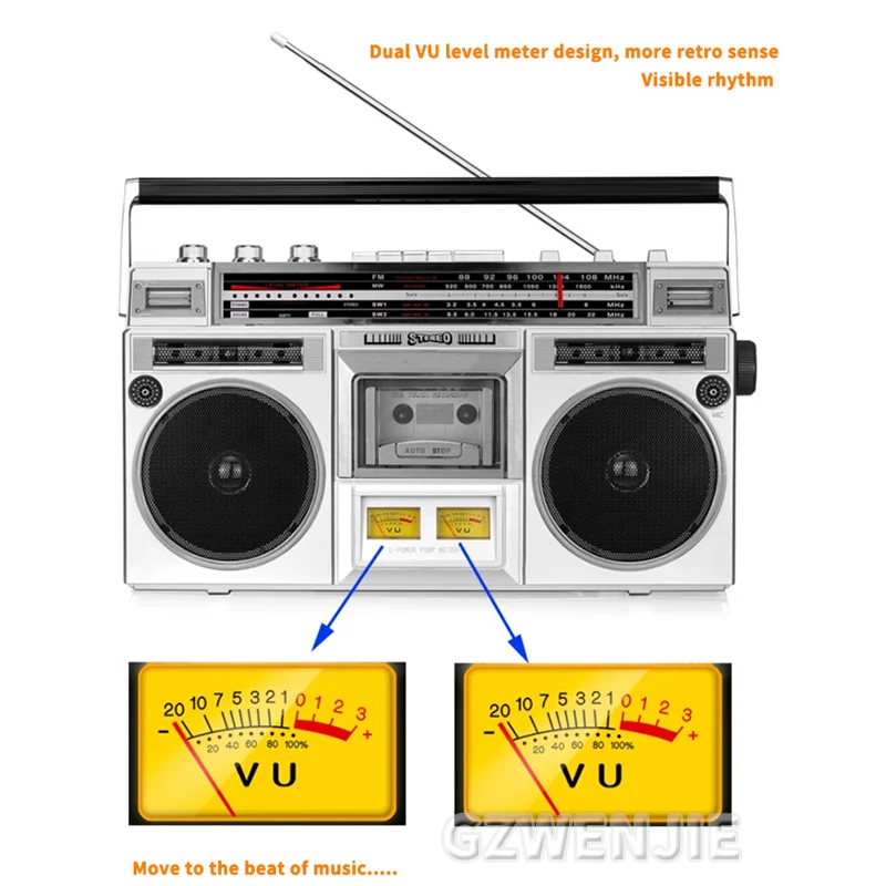 Retro Cassette Player Retro Tape Player Radio Transcription Receiver Bluetooth Speaker TF Card FM Caixa De Som Bluetooth
