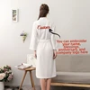 Peignoir de couple personnalisé brodé avec noms et logo, vêtements d'intérieur, peignoir en tissu gaufré pour couples, robe de spa pour hommes et femmes