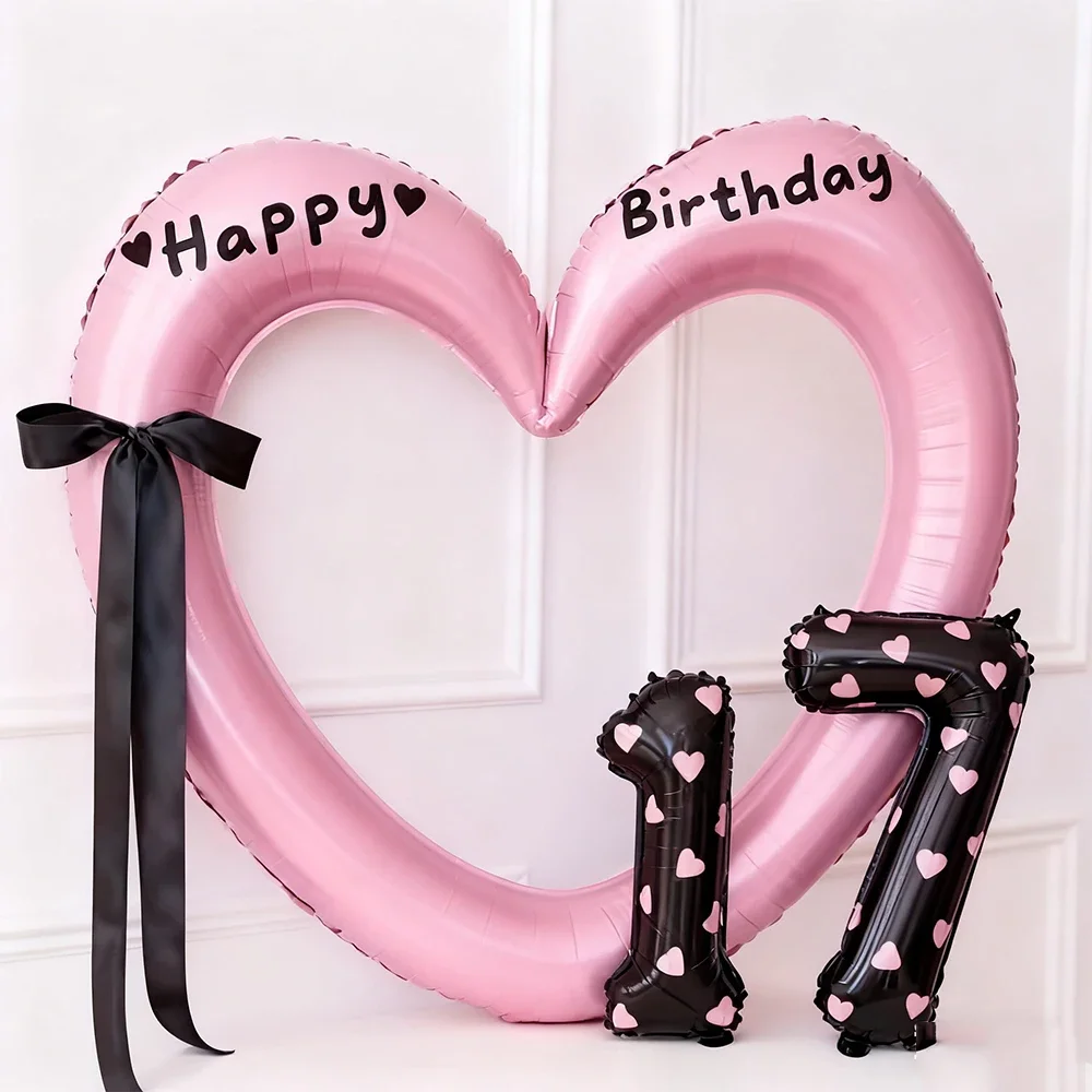 40 Zoll Herz-Hohlballons DIY Zahlen 11 12 13 14 15 16 17 18 Ballons für Kindergeburtstagsgeschenke Dekoration – Detail 6