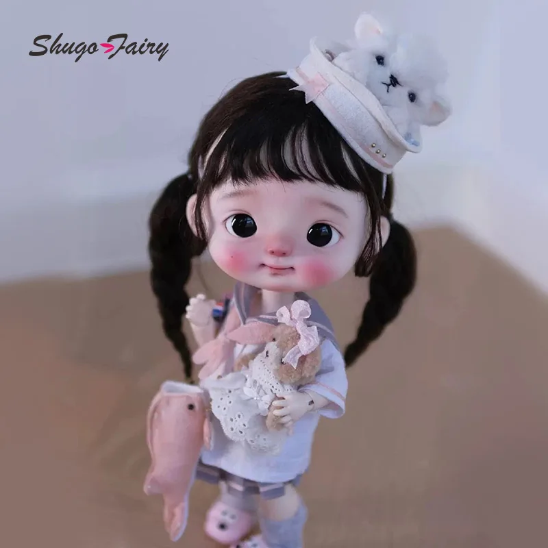 DaMeng Bjd Doll 1/6 Xiaofeiyang Blythe Reborn QbabyBig Head Smile Resin Ball Jointed Art Toy Dolls Girls Shugafairy