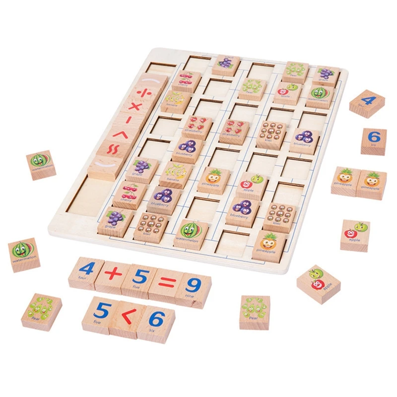 

4XBD Сенсорная игрушка Математическая настольная игра для семьи с фруктовой тематикой Activi