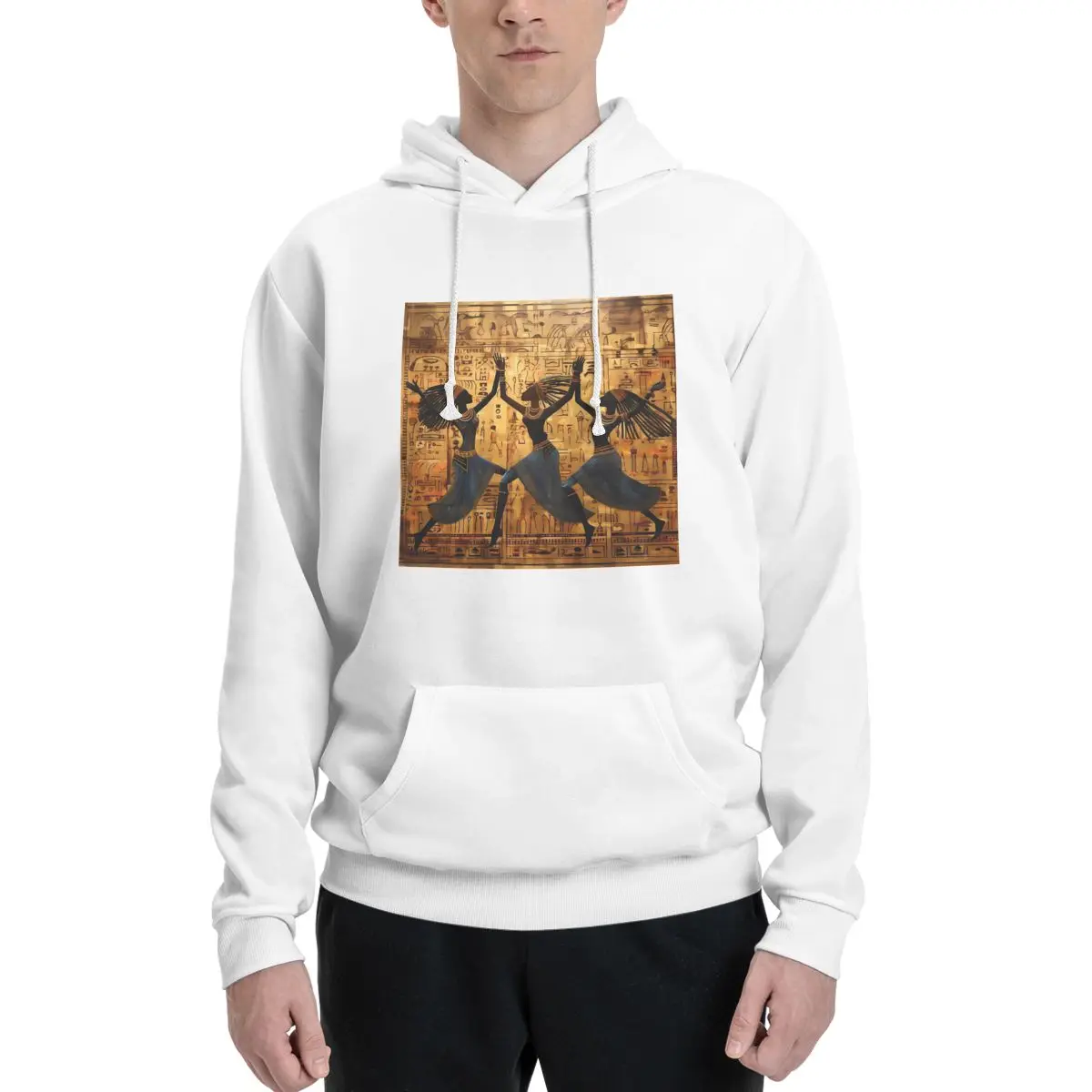 

Creative Egyptian Elegance The Three Dancers Of The Nile Couples Plus Velvet Hooded Sweater Vintage Activity competition Sexy