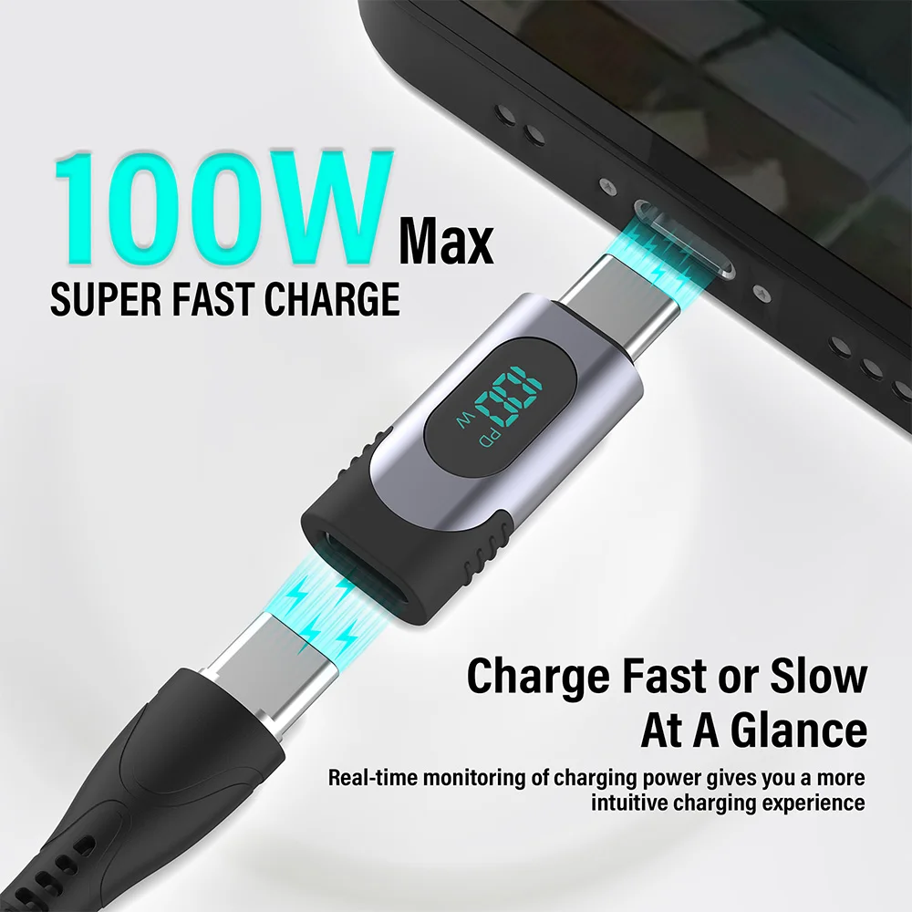 OLAF PD 100W USB C OTG 어댑터, USB C 타입 디지털 디스플레이, 데이터 전송 충전 컨버터, 아이폰 15 프로, 삼성용
