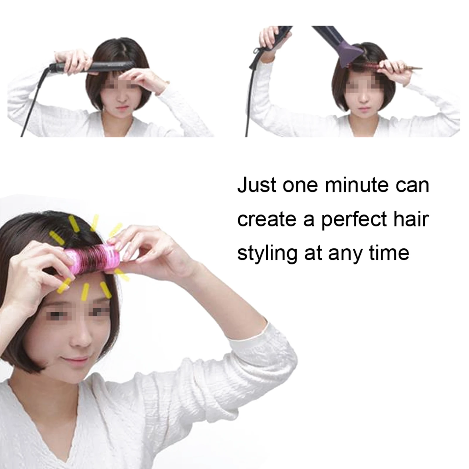 Hair Styling Tool Hair Curling Tools USB Portable Hair Roller Bangs Curling Hair Styling Tool Mini Electric Curler Hairstyle Pro Salon Curling Tools Set