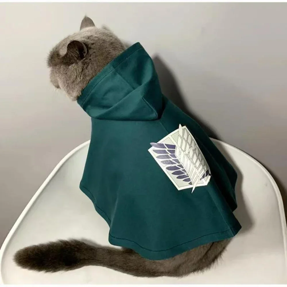 Hund Katze Umhang Weihnachten Anime Halloween Angriff Titaner Haustier Umhang Shingeki No Kyojin Umfrage Cosplay Kostüm Foto Prop Geschenke
