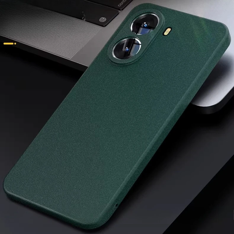 Ultra Slim Silicone Soft Case with Lens Protector - Sand Feel Back Cover