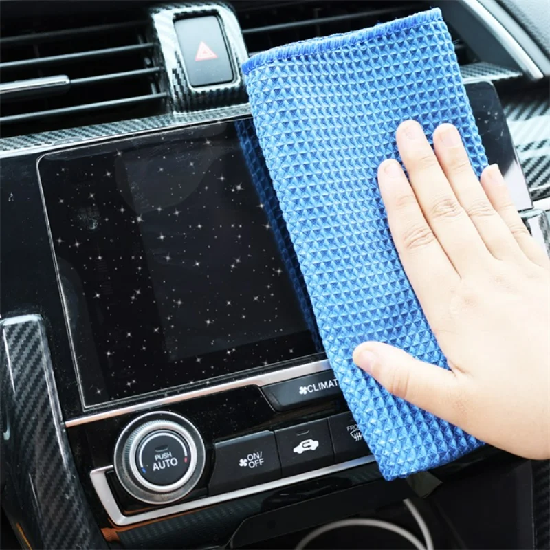 Ultra-Absorbent Microfiber Waffle Weave Cleaning Towel for Home and Auto Detailing