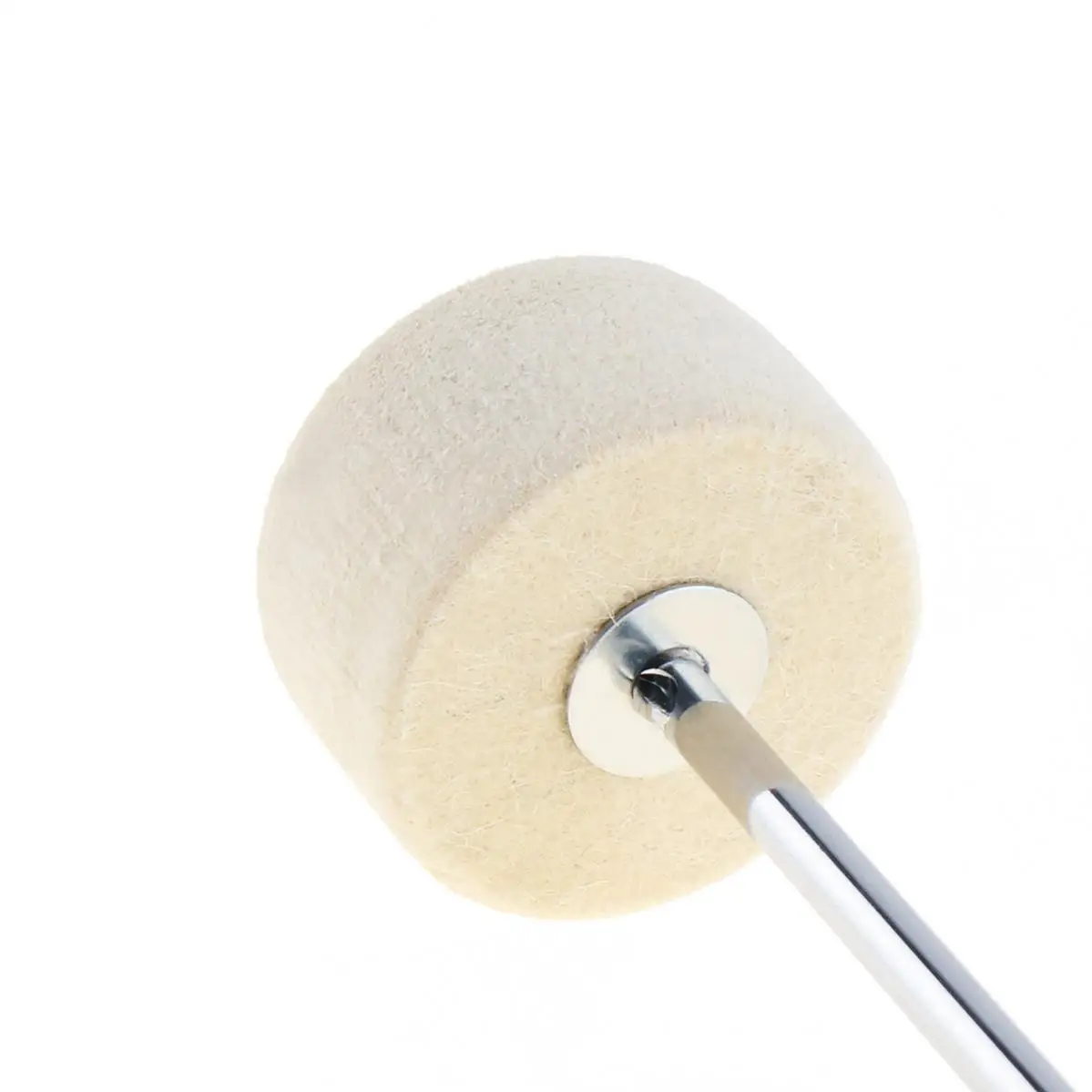 Stainless Steel Shaft White Felt Bass Drum Beater for Kick Drum Pedal lightweight Foot Pedal Beater