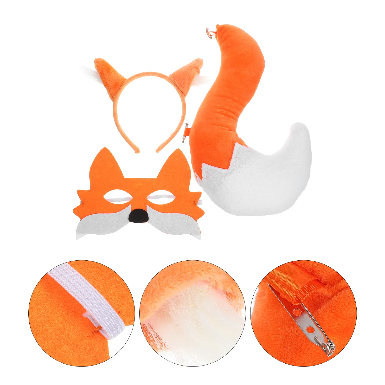 Half Face Mask Game Cosplay Props Cosplay Costumes Tail Outfit Fox Accessories Animal Ear Non-woven Fabric Mask Decor