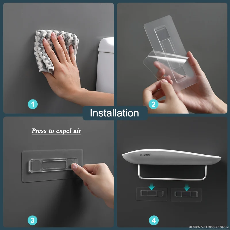 Bathroom Shelf Storage Rack Wall Mounted Shampoo Spices Shower Organizer With Towel Bar