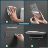 Bathroom Shelf Storage Rack Holder Wall Mounted Shampoo Spices Shower Organizer Bathroom Accessories with Towel Bar 5